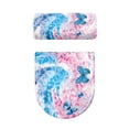 thumbnail image 5 of HELLHERO Butterflies and Blue Leopard Print Toilet Lid Cover for Fits All Toilet Shapes Elastic Fabric Stretch Stays in Place Dustproof Elastic Bottom Easy to Install Fashion, 5 of 8