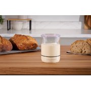 Brod & Taylor Sourdough Starter Jar, 32oz Size With Measuring Marks in in/cm and a Ring For Marking Starter Progress - Glass With a Loose Fitting Plastic Lid for Safety and Breathability