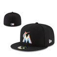 thumbnail image 3 of Forida Marlins Gorra Ajustable Hombres Mujeres Hip Hop Completo Cerrado Deportes Sombreros, 3 of 4