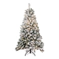 thumbnail image 2 of Northlight 4.5' Prelit Artificial Christmas Tree Flocked Winema Pine - Clear Lights, 2 of 9