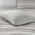 thumbnail image 3 of Madison Park Fraser 3 Piece King/Cal King Printed Microfiber Seersucker Quilt Set Ivory/Black, 3 of 6