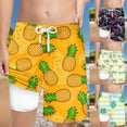 thumbnail image 4 of NOLDARES Boys Swim Trunks Liner Compression Boy Bathing Suit Quick Dry Beach Swimsuit Toddler Swim Shorts(Light Green,10-13 Years), 4 of 6