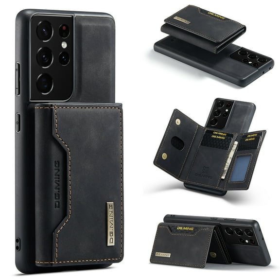 2 in 1 Detachable Wallet Back Cover for Samsung Galaxy S22 5G Leather Case with Card Holder Pocket Slim Galaxy S22 Phone Cases 6.1''
