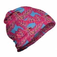 thumbnail image 1 of Summer Unisex Beanie, Tropic Abstract Banana Leaf, Hiking Outdoors, Magenta Blue Apricot, by Ambesonne, 1 of 1