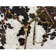 thumbnail image 2 of Showman Leather Browband Headstall & Breast Collar Set w/ Beaded Sunflower Design, 2 of 3