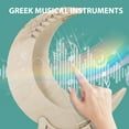 thumbnail image 7 of Lyre Harp Moon Shaped 7-String Musical Instrument with Wood Body - Beginner Friendly Harp Set, 7 of 7