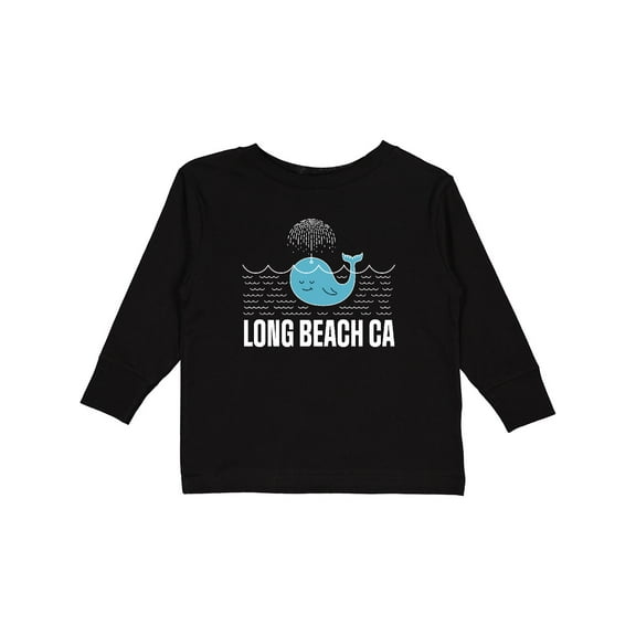 Inktastic Long Beach California Vacation Boys or Girls Long Sleeve Toddler T-Shirt