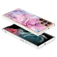 thumbnail image 4 of Designed for Samsung Galaxy S24 Ultra Marble Case, Ultra Thin Girls Women Plating Marble Designed Flexible Soft TPU IMD Marble Protective Case Cover for Samsung Galaxy S24 Ultra - Pink, 4 of 8