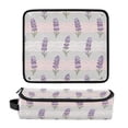 thumbnail image 5 of Hair Tools Storage with Heat Resistant Mat- Purple Reed Grass Printed Curling Iron Travel Bag/Flat Iron Case for Women, 5 of 8