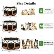 Portable Pet Playpen, Dog/Cat Playpen Foldable Pet Exercise Pen Tents Dog Kennel House Playground for Indoor Outdoor Travel Camping Use
