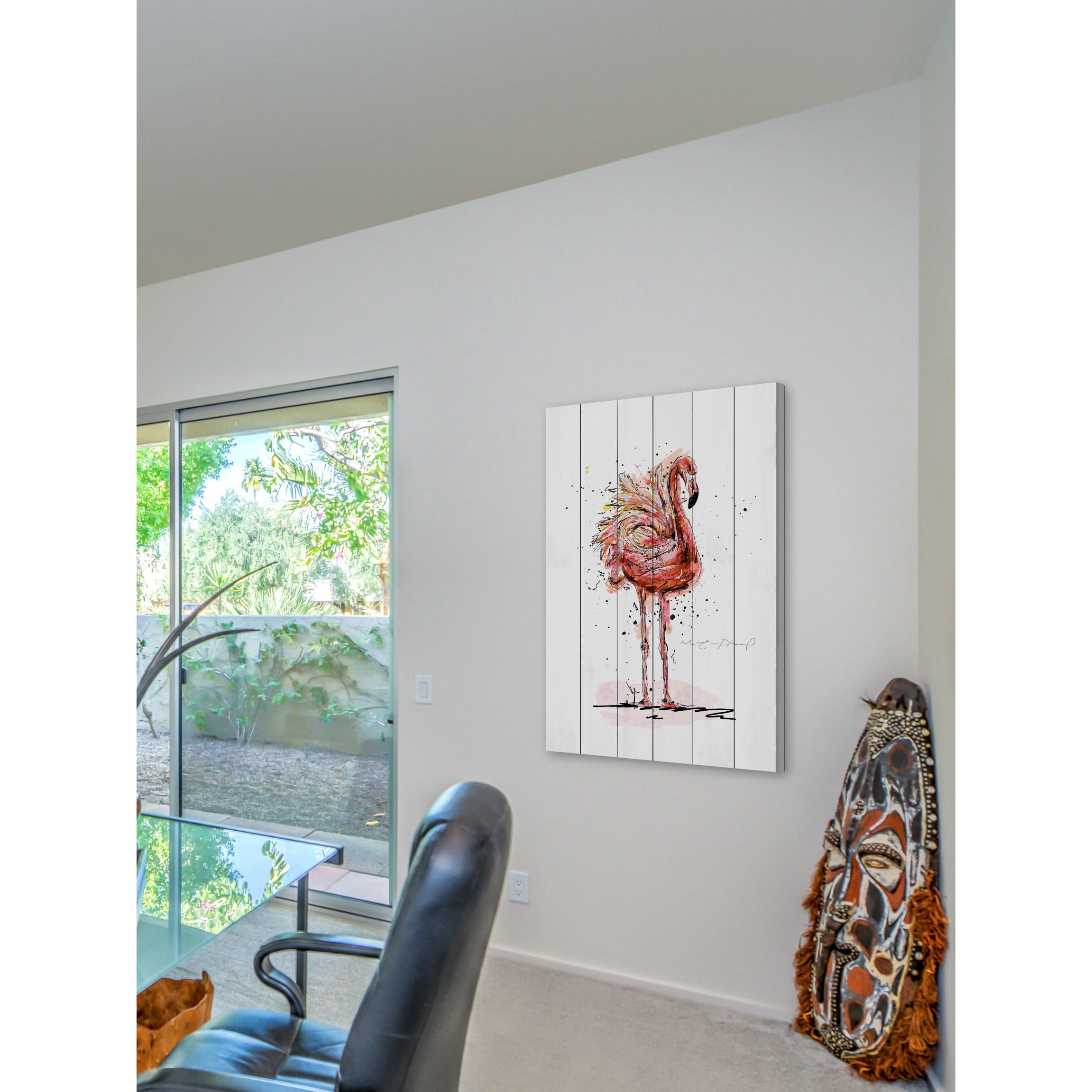 Marmont Hill "Flamand" By Marie-Eve Pharand Painting Art Print On White Wood, 24.0" x 1.5"