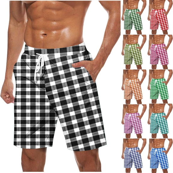 KeShDi Mens Cargo Shorts Mens Golf Shorts Men Casual Fashion Print Shorts with Pockets Elastic Waist Beach Pants Sky Blue 4X