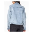 thumbnail image 2 of EARNEST SEWN NEW YORK Womens Light Blue Pocketed Pleated Adjustable Waist Denim Jacket XL, 2 of 4