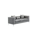 thumbnail image 3 of Lilola Home Lorreto Velvet Fabric Sofa Loveseat Living Room Set-Color:Grey, 3 of 6
