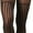 Thin Vertical Stripes - Black, variant on ToBeInStyle Women's Black Sheer Pantyhose w/White Dotted Wide Side Stripe Seam - One Size