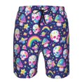 thumbnail image 3 of Susaid Skull mushroom rainbow space Print Men's Swim Trunks Hawaiian Bathing Mesh Lining Suit Swimsuits Beach Shorts with Pockets-XX-Large, 3 of 6