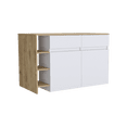 thumbnail image 1 of Barra de Cocina Polux Blanco Y Beige Virtual Muebles, 1 of 8