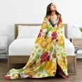 thumbnail image 5 of Kll Fleece Blanket Plush Throw Blanket Bees Honeycomb Jars Of Honey Flowers,Soft Fuzzy Cozy Flannel Blanket For Couch Sofa Bed.(50"X40"), 5 of 9