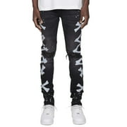 Ketyyh-chn99 Mens Jeans Regular Fit 2024 Stretch Waist Straight Fit Cargo Trousers Hiking Multi-Pockets Pants Black,2XL