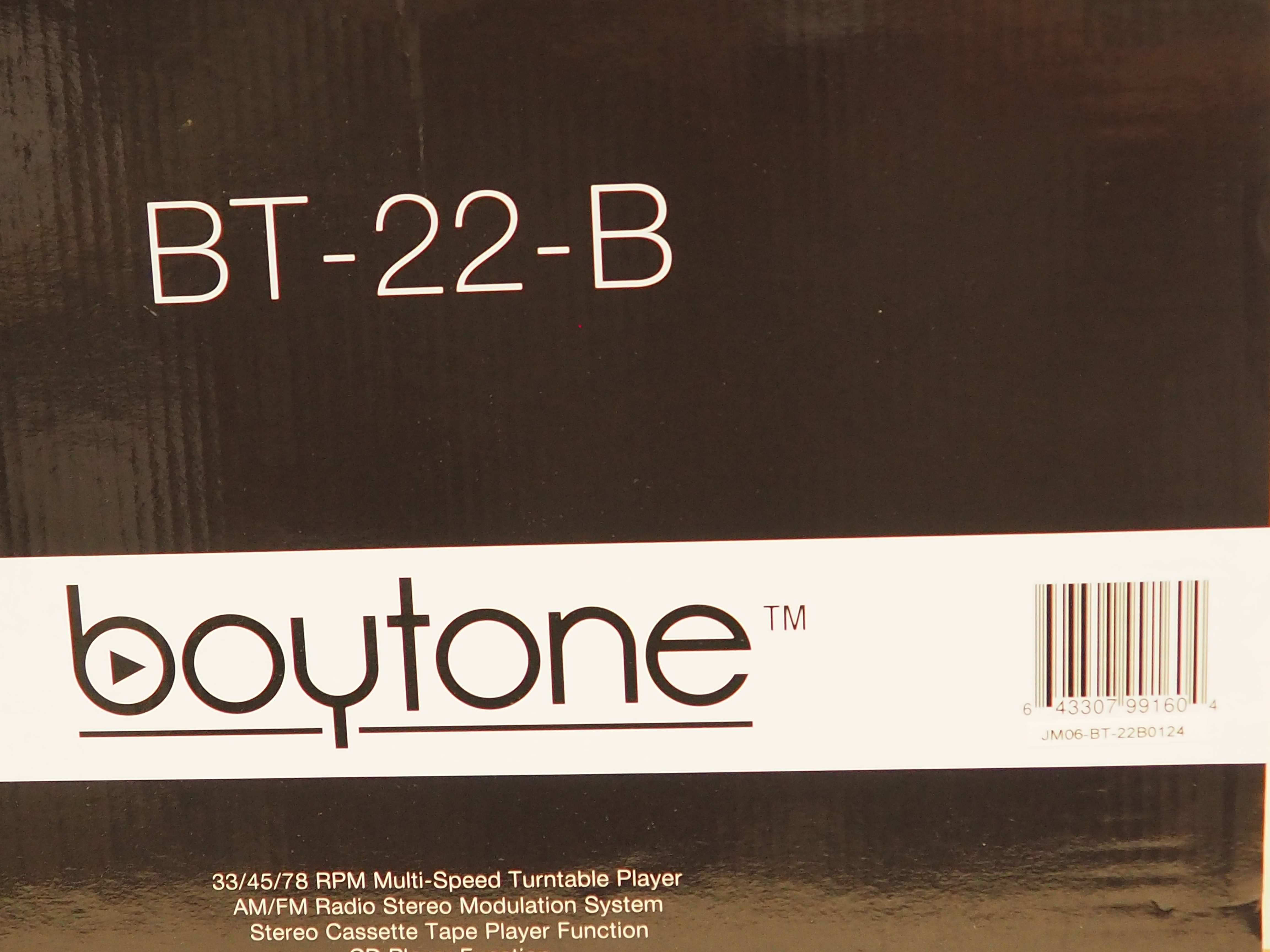 Boytone BT-22B Bluetooth Record Player Turntable, AM/FM Radio, Cassette, CD  Player, built in speaker