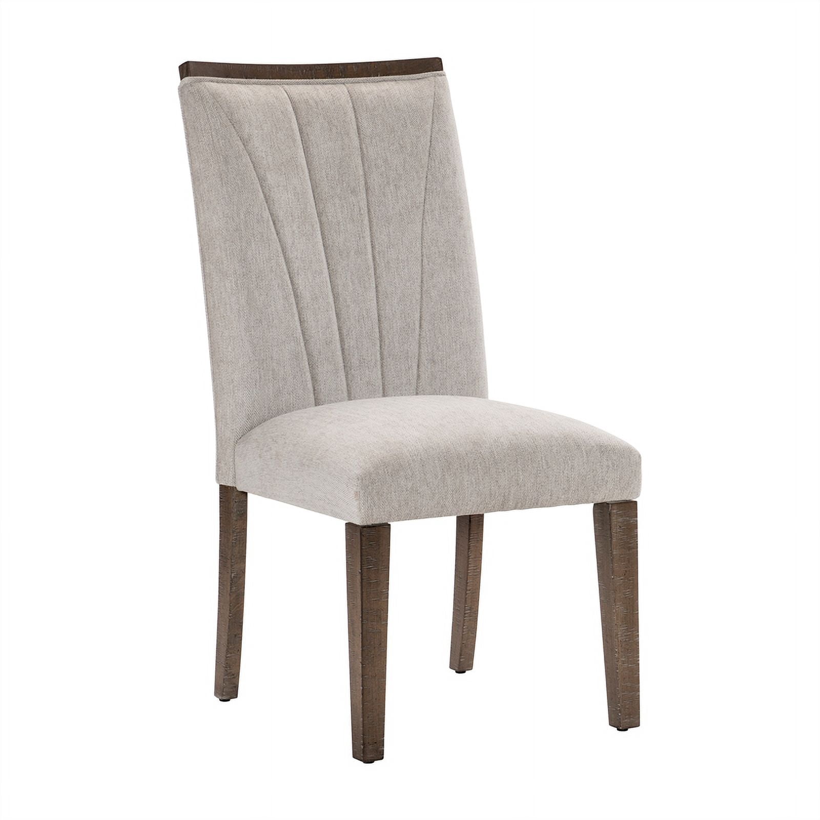 Lexicon Brookings Wood and Fabric Dining Room Chairs in Brown (Set of 2)