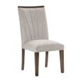 thumbnail image 4 of Lexicon Brookings Wood and Fabric Dining Room Chairs in Brown (Set of 2), 4 of 9