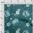 thumbnail image 1 of oneOone Cotton Poplin Twill Teal Green Fabric Florals Sewing Material Print Fabric By The Yard 56 Inch Wide-9P0, 1 of 4