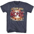 thumbnail image 3 of AC/DC For Those About To Rock Navy Heather Adult T-Shirt, 3 of 3