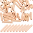 thumbnail image 1 of 1000Pcs Light Brown Wooden Dowel Rods for Furniture Assembly and Woodworking Projects, 1 of 8