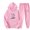 Pink, variant on Wancir Sweat Set for Women 2025 Valentine's Day Oversized Long Sleeve Sweatsuits Print Cute Hearts Casual Warm Outfits