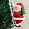 thumbnail image 2 of Santa Claus Climbing Ladder, Electric Christmas Climber Santa Plush Doll Toy Gift, Christmas Tree Decors, Double Ladder, 2 of 7
