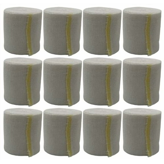 Premium Elastic Bandages with Velcro Closure Compression Bandage, 2" x 5 Yards Athletic Stretchable Bandage Wrap for Legs, Knees, Ankles, Wrists, Elbows, Shoulders (Pack of 12)
