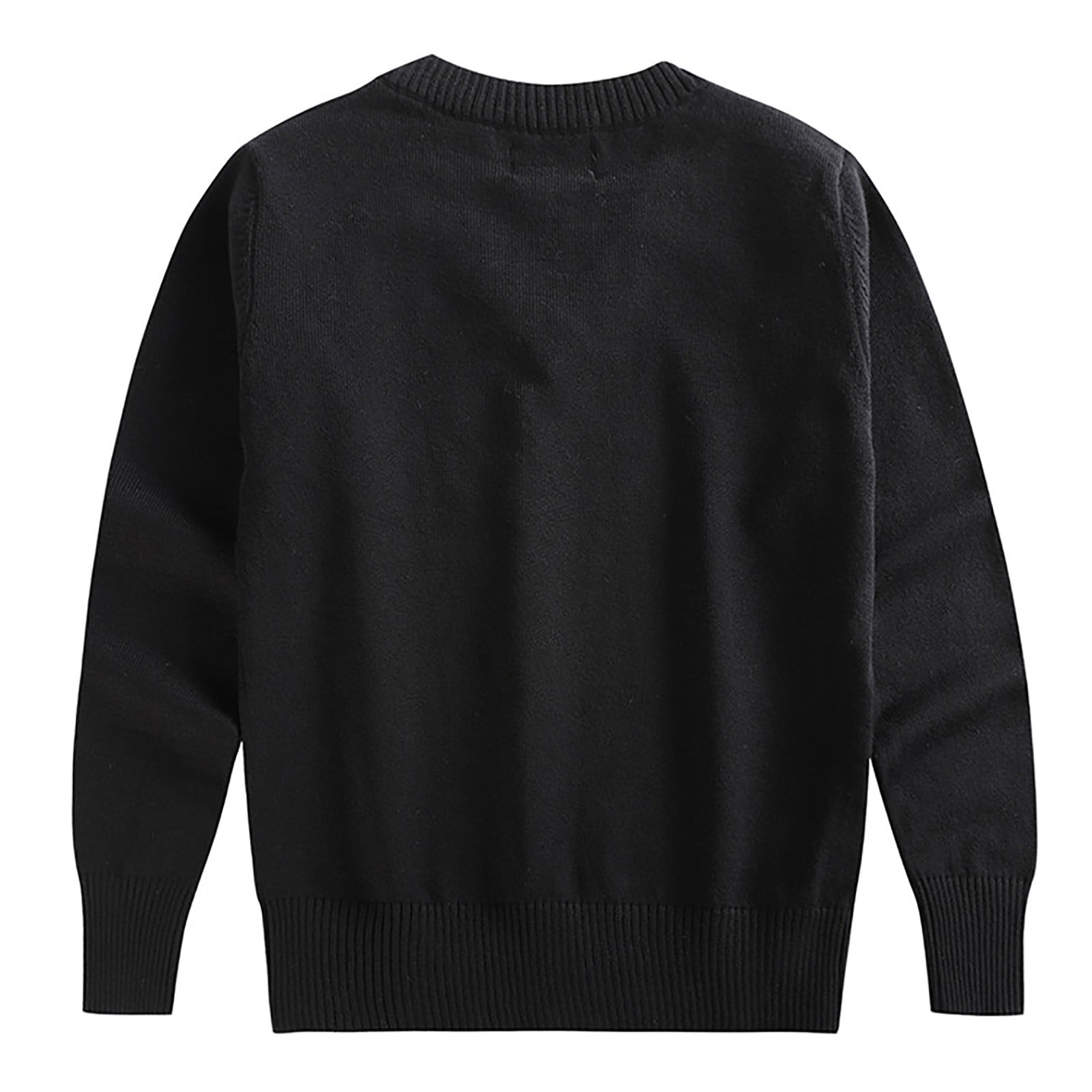 Rrunsv Boys School Uniform Sweater Kids Long Sleeve Solid Color