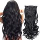 thumbnail image 3 of Extensiones de cabello con clip, 7 piezas, 22 pulgadas de largo, pelo sintético ondulado y rizado, cabello ondulado natural para mujeres y niñas, 3 of 5