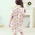 thumbnail image 6 of CAIXIA Girls Pajama Set 3pcs Matching Y2k Silky Lounge Sets Short Sleeve with Shorts and Pants Sleepwear Loungewear Sets Pjs Set,28-Beige, 6 of 6