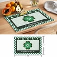 thumbnail image 6 of St. Patrick's Day Placemats Set of 6, Gradient Light Green Lucky Shamrocks Green Buffalo Plaid Non-Slip Place Mats Washable Table Mats for Kitchen Dining Table Decorations Indoor/Outdoor, 6 of 9