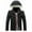 Black, variant on Herrnalise Men's Fashion Autumn And Winter Stitching Warm Hooded Casual Jacket Cotton Clothes Dark Blue