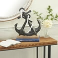 thumbnail image 3 of 15" x 16" Black Metal Anchor Sculpture, by DecMode, 3 of 10