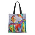 thumbnail image 1 of JSDART Sac Fourre-Tout en Toile Couples Abstrait Couple Message Lumineux Sac à Main Réutilisable Épaule Sacs de Courses, 1 of 1