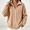 thumbnail image 2 of Fewfanhot Women Clothing Fleece Full Zip Soft Warm Fall Winter Teddy Outdoor Long Sleeve Jacket, 2 of 7