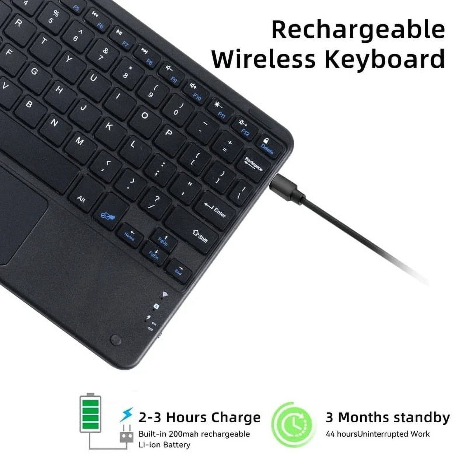 10inch Wireless Bluetooth Spanish Keyboard Desktop Office Wireless Touchable Keyboard Mouse For For Android IOS Windows Tablet