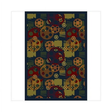 Joy Carpets 1585B-06 Blockbuster 3 ft.10 in. x 5 ft.4 in.  WearOn Nylon Machine Tufted- Cut Pile Gaming and Entertainment Rug