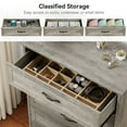thumbnail image 4 of Jojoka 5-Drawers Dresser for Bedroom, Wood Tall Chest of Drawers Storage Organizer Cabinet for Living Room, Entryway, Hallway, Grey, 4 of 9