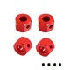 thumbnail image 2 of Adaptador Hexagonal de Cubo de Rueda Combinador de Metal de 20 Piezas de 5 mm Una 12 mm para D12 C14 C24 B14 B16 MN D90 D91 RC Coche Piezas de Actualización, Rojo, 2 of 6