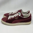 thumbnail image 2 of PU & MA Suede City Shoes Mens 11.5 Cabernet Red Burgundy Wool Preppy Sneakers, 2 of 6
