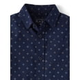 thumbnail image 3 of The Children's Place Baby & Toddler Boys Short Sleeve Poplin Button Up Shirt, Sizes 6M-5T, 3 of 4