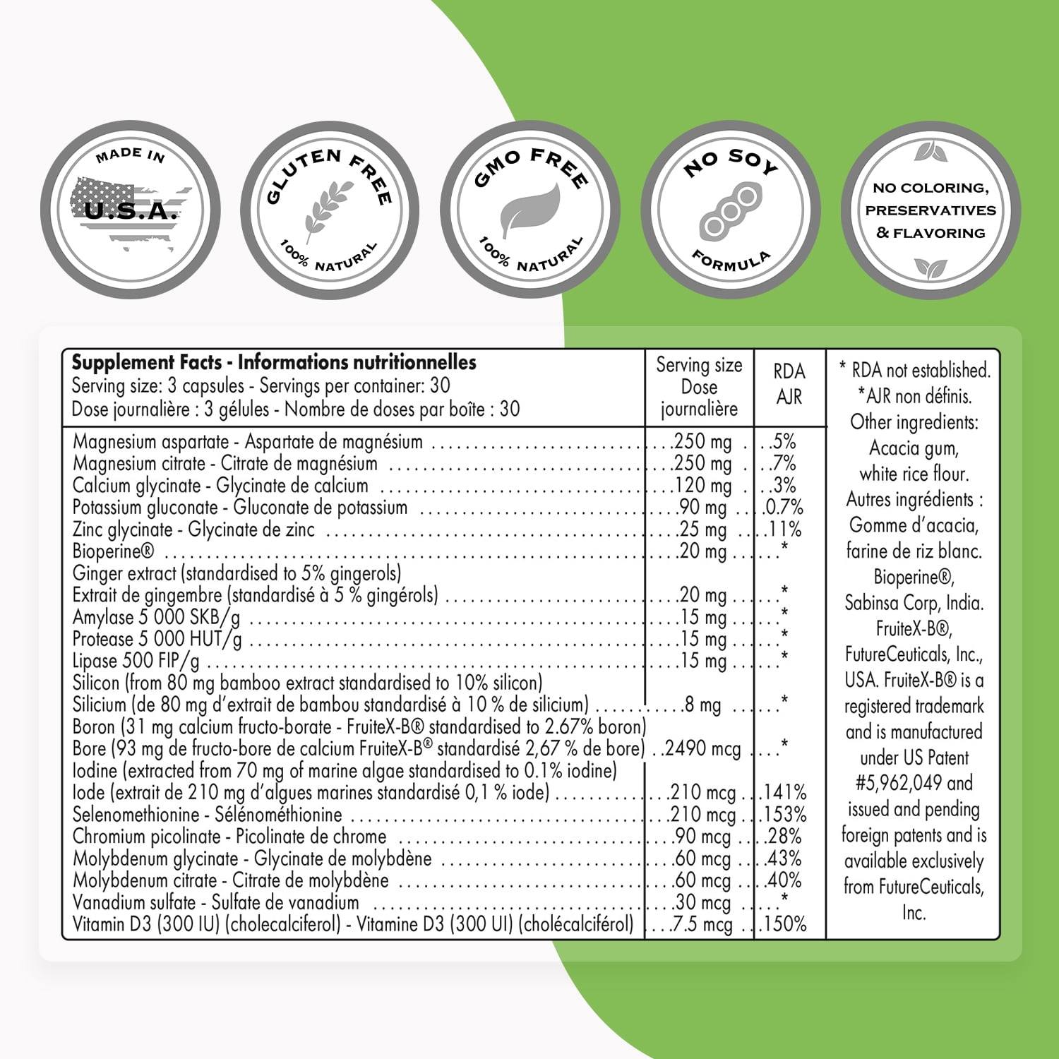 SuperSmart Multimineral Complex Supplement (Full Spectrum) - with Magnesium, Zinc, Boron, Calcium, Chromium, Selenium, Iodine, Potassium | Non-GMO & Gluten Free - 90 Vegetarian Capsules