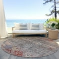 thumbnail image 6 of Addison Rugs Chantille Indoor/Outdoor Transitional Global Gray Washable Round Rug, 8' x 8', 6 of 6