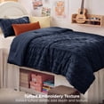 thumbnail image 3 of U by Bedsure Twin/Twin XL Tufted Boho Comforter Set, 2 Pieces Farmhouse Shabby Chic Embroidery Bed Set, Soft Jacquard Navy Comforter for All Seasons, 3 of 9
