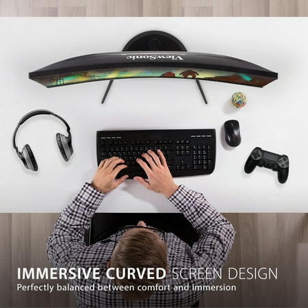 ViewSonic - 27 LCD Curved Monitor (DisplayPort HDMI)